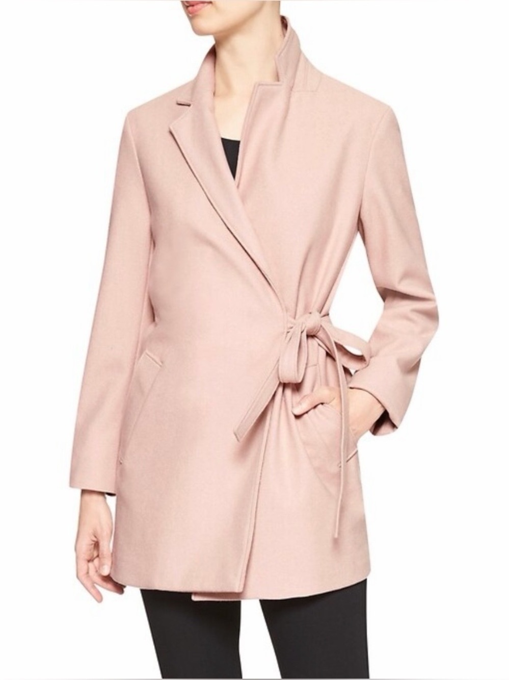 Banana Republic Melton Side-Tie Coat in Lotus size XL